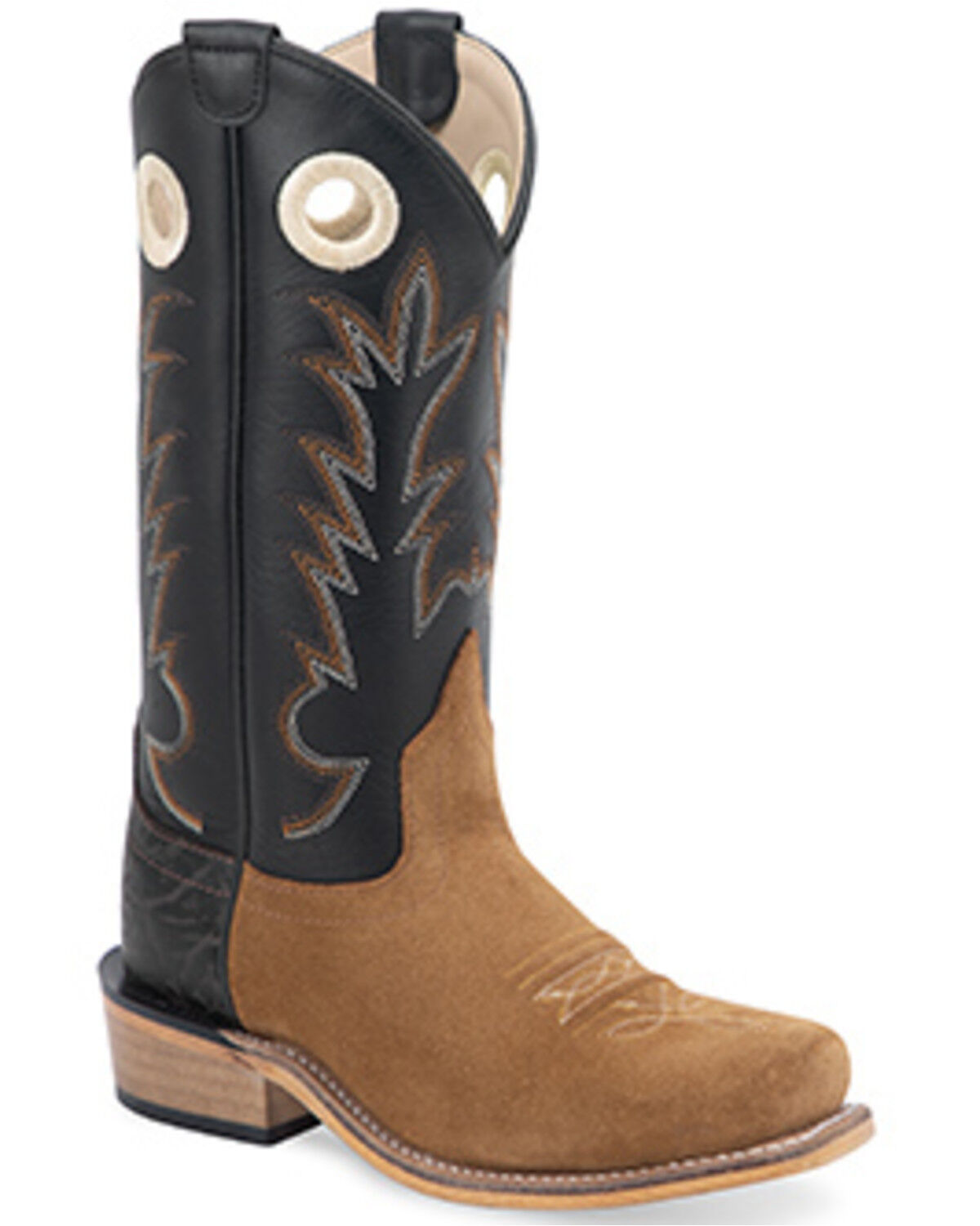 Old West Boys' Suede Western Boots - Square Toe