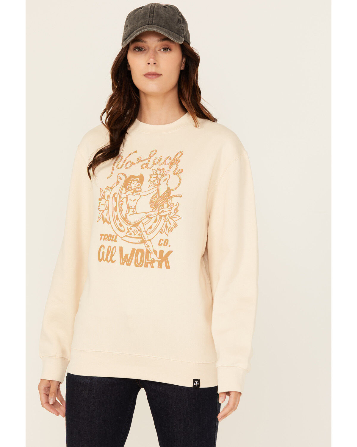 Troll Co Women's No Luck Crewneck Sweatshirt