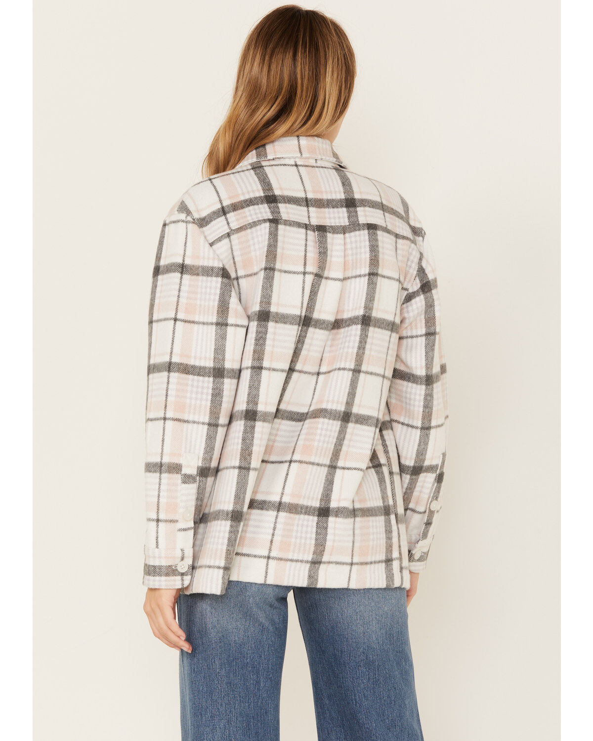Cleo + Wolf Women's Plaid Print Shacket