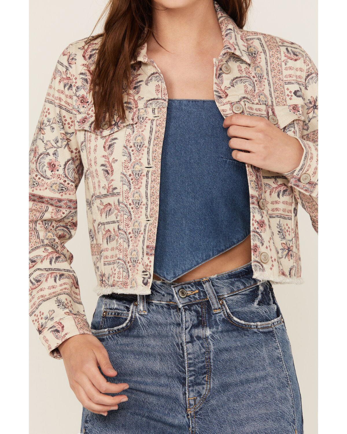 Shyanne Women's Americana Print Denim Jacket