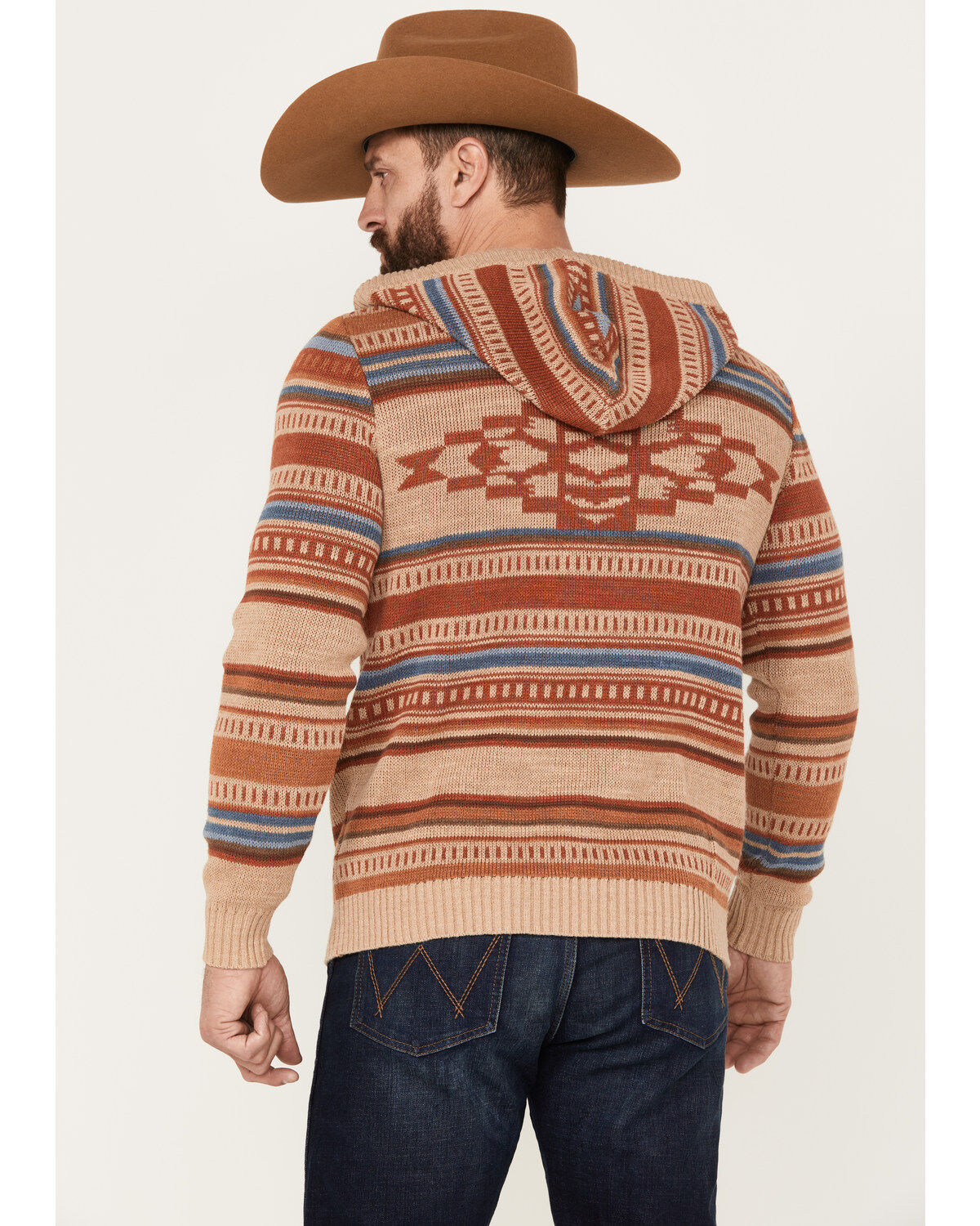 Pendleton Men's Medallion Striped Hooded Pullover
