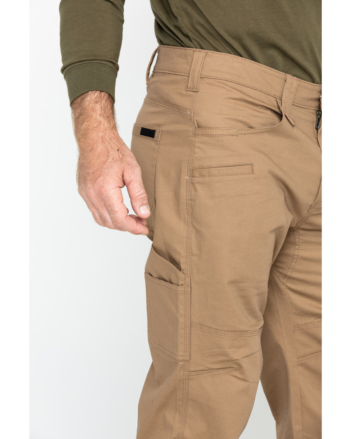 Hawx Men's Brown Stretch Ripstop Utility Work Pants - Big
