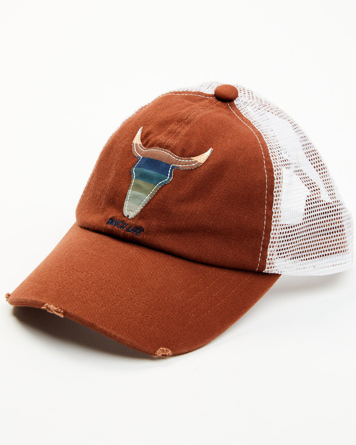 Shyanne Women's Serape Print Longhorn Mesh-Back Baseball Cap
