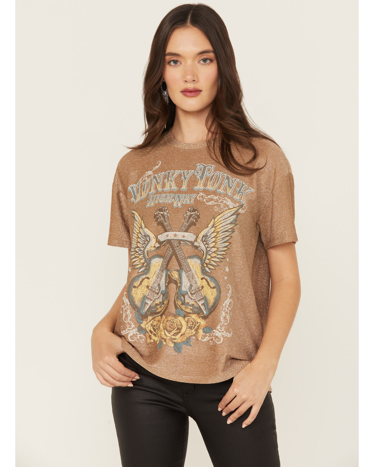 Blended Women's Honky Tonk Shimmer Short Sleeve Graphic Tee