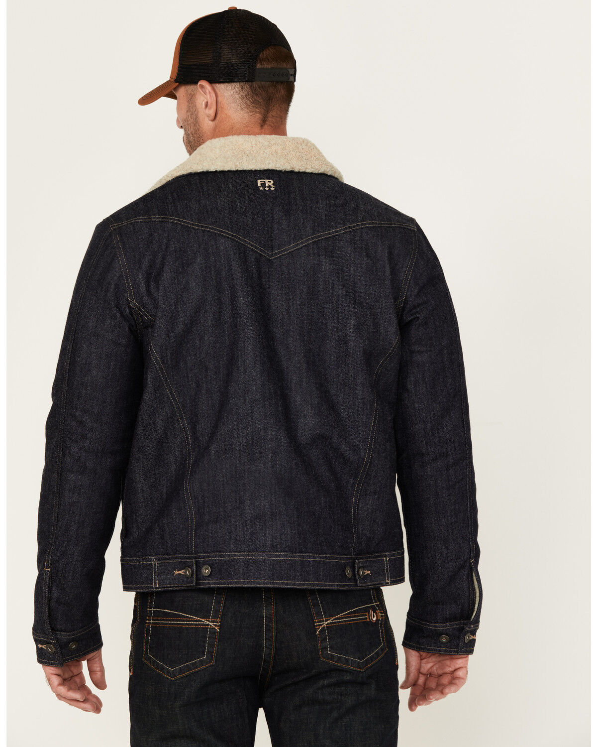 Cody James Men's FR Sherpa Lined Work Denim Jacket
