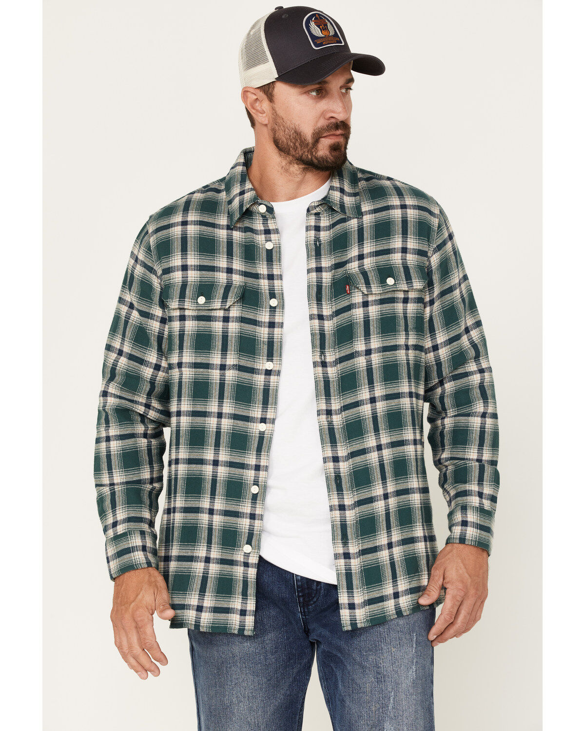 Levi's Men's Classic Worker Plaid Long Sleeve Button-Down Shirt