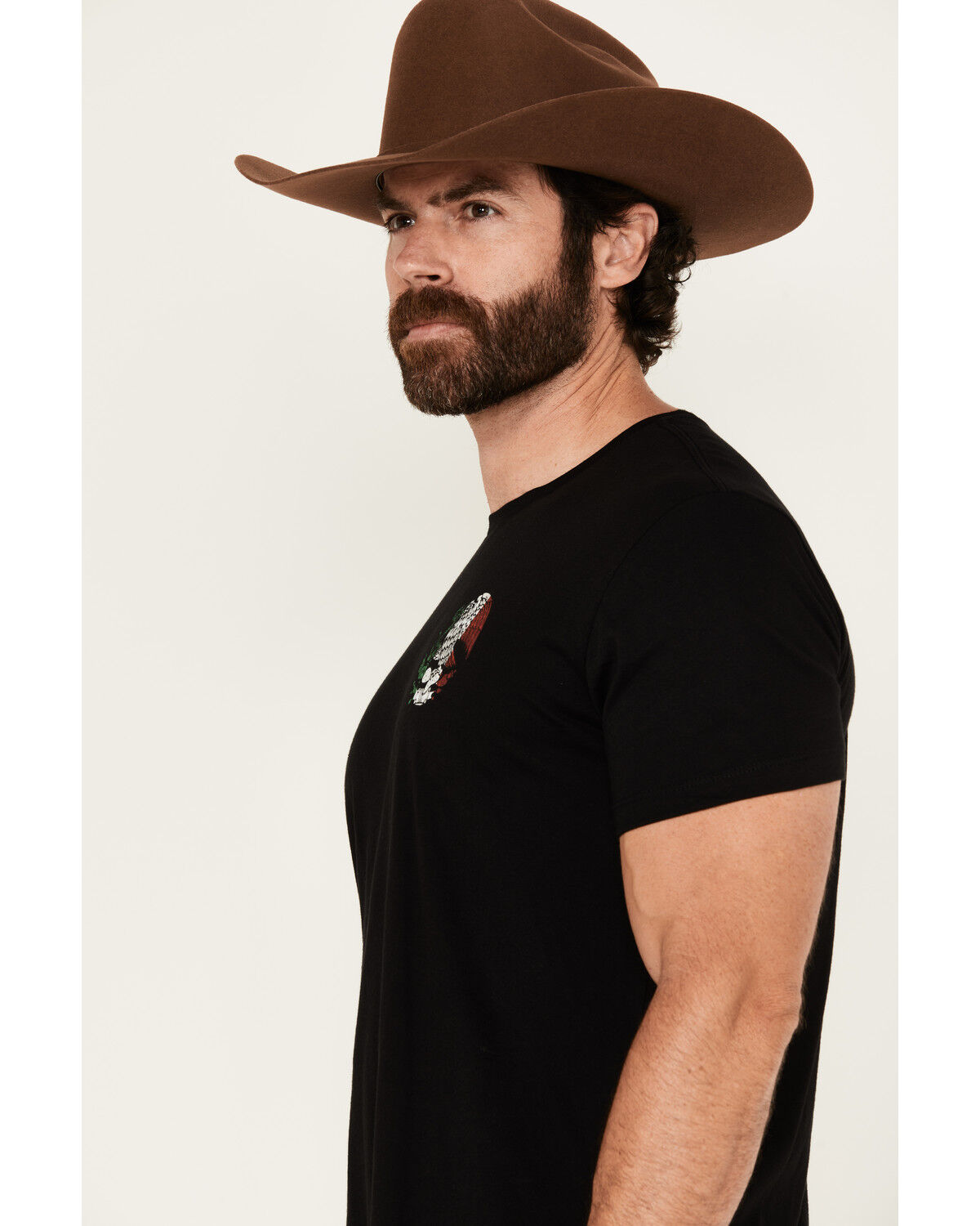 Moonshine Spirit Men's Eagle Skull Mexico Short Sleeve Graphic T-Shirt