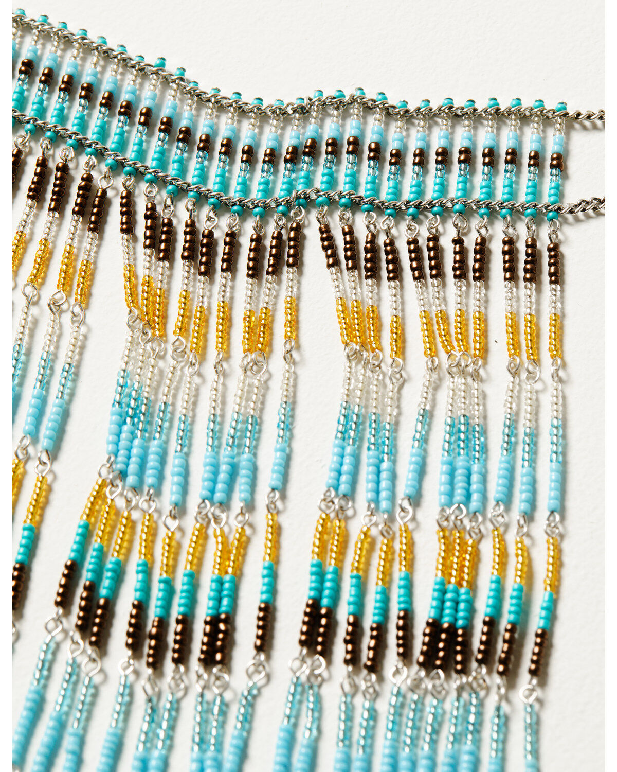 Shyanne Women's Moonbeam Beaded Fringe Choker Necklace