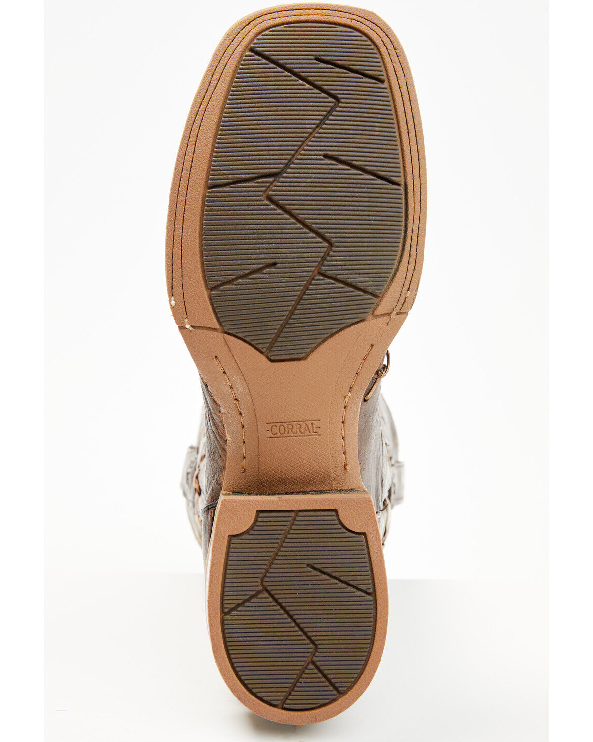 Corral Men's Exotic Ostrich Barbed Wire Western Boots - Broad Square Toe