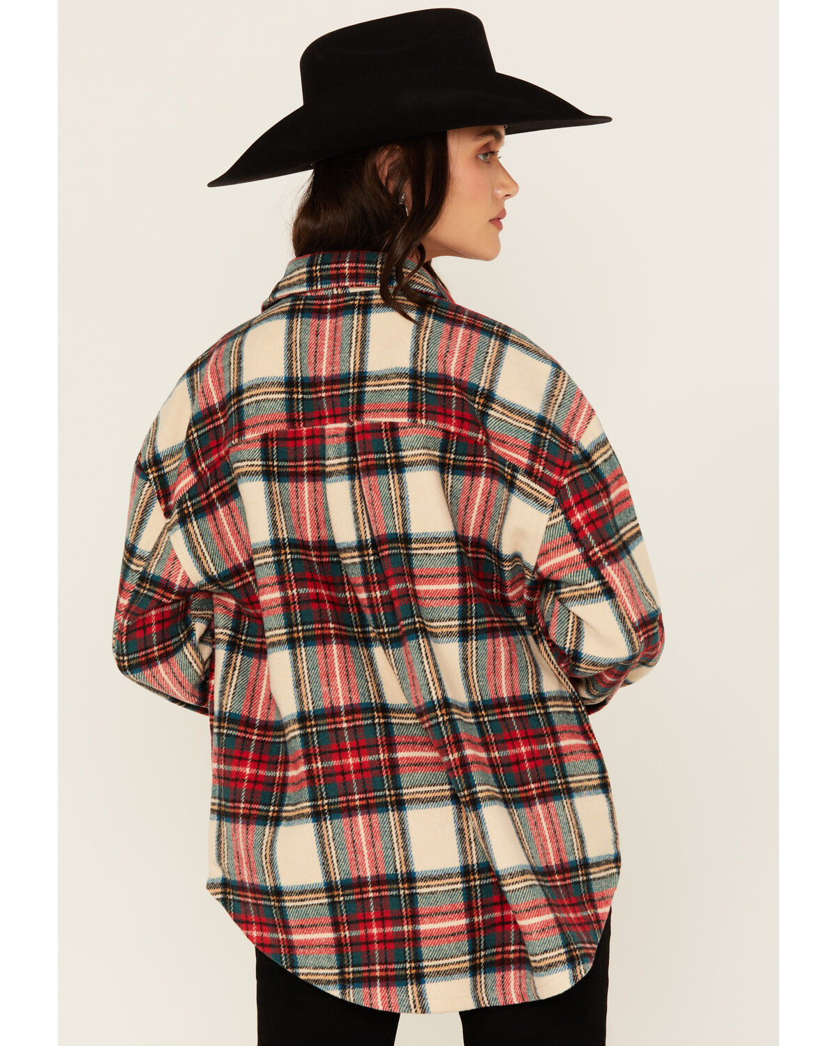 Fornia Women's Plaid Print Shacket