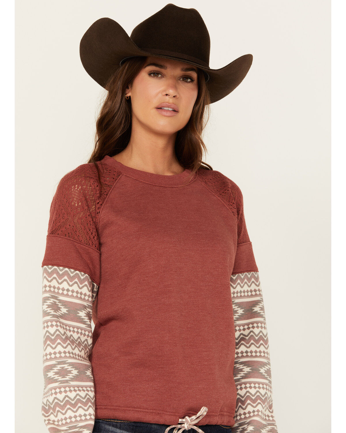 Shyanne Women's Wanda Fleece Mix Pullover Sweatshirt