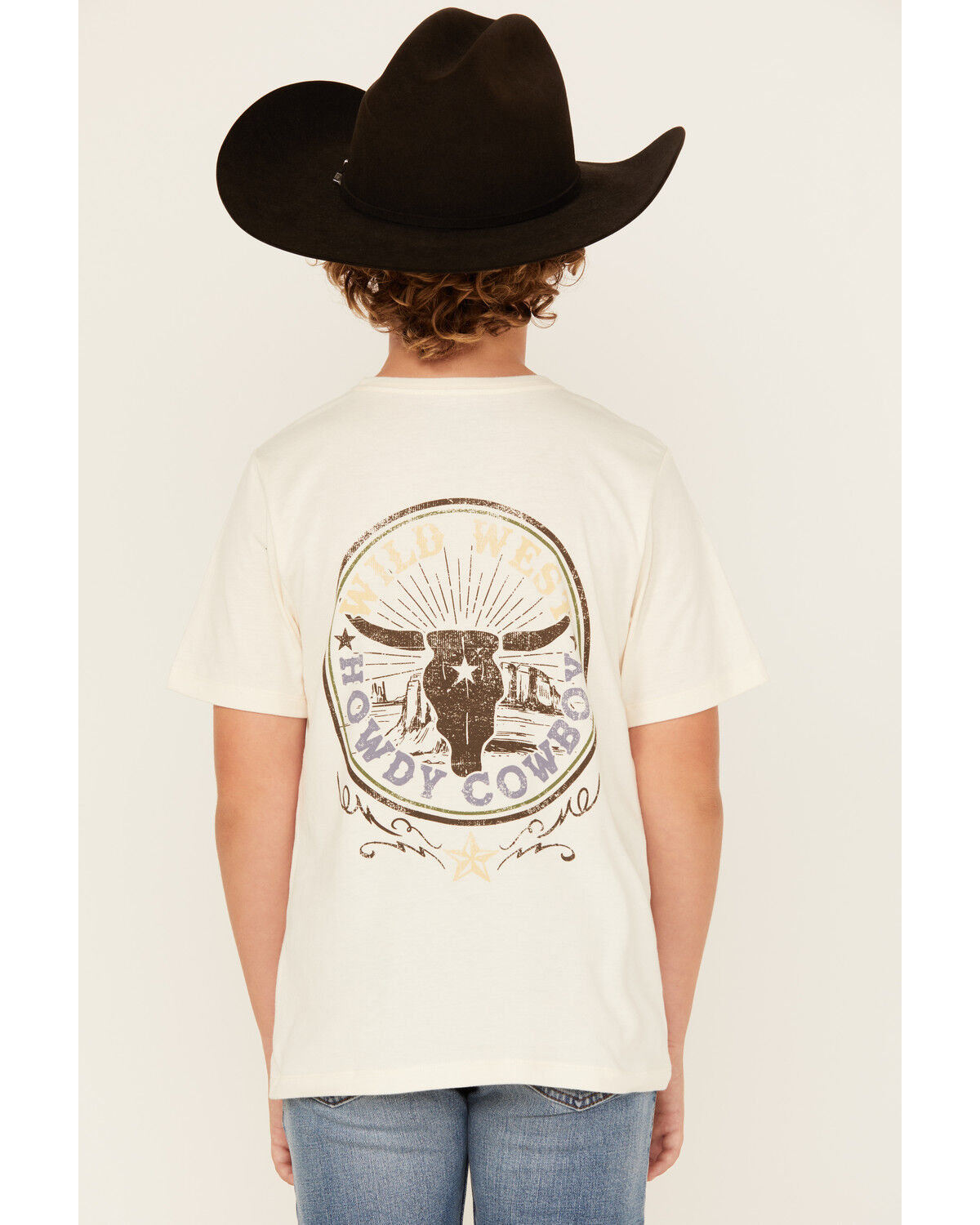 Sable Sky Boys' Howdy Short Sleeve Graphic T-Shirt