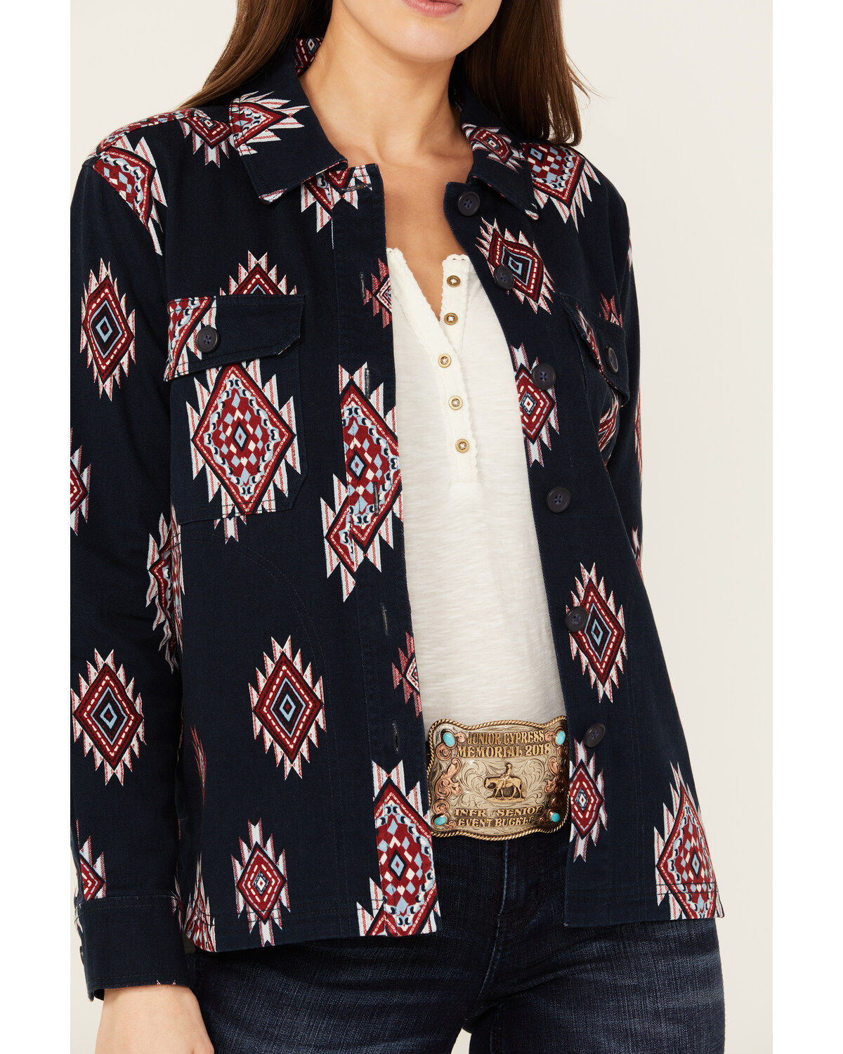 Shyanne Women's Buffalo Southwestern Print Shacket