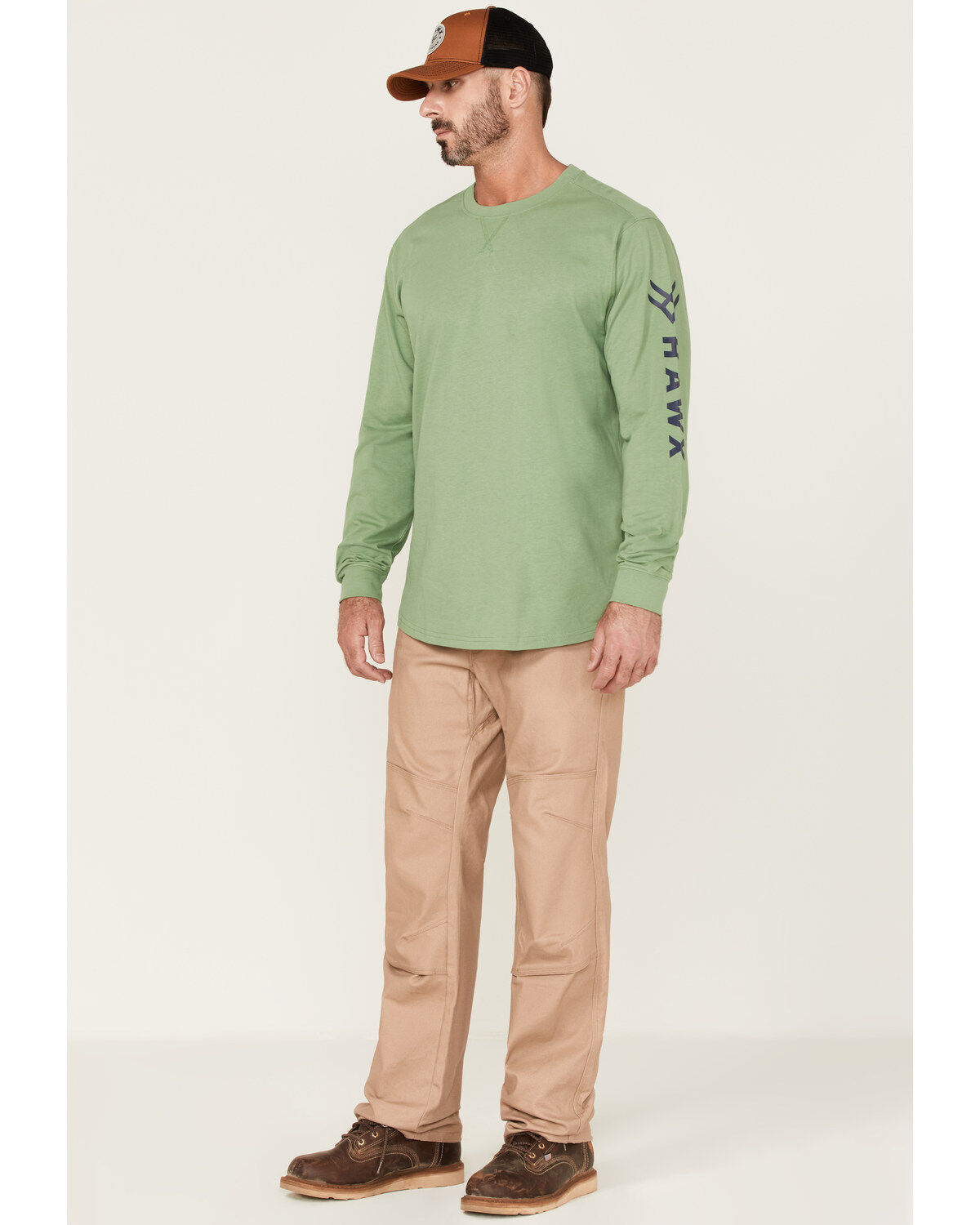 Hawx Men's Logo Graphic Long Sleeve Work T-Shirt - Loden