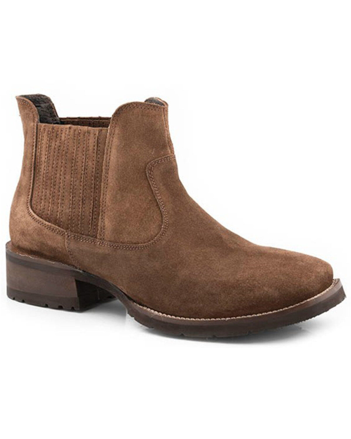 Roper Men's Lucas Romeo Cow Suede Performance Western Ankle Boots - Square Toe