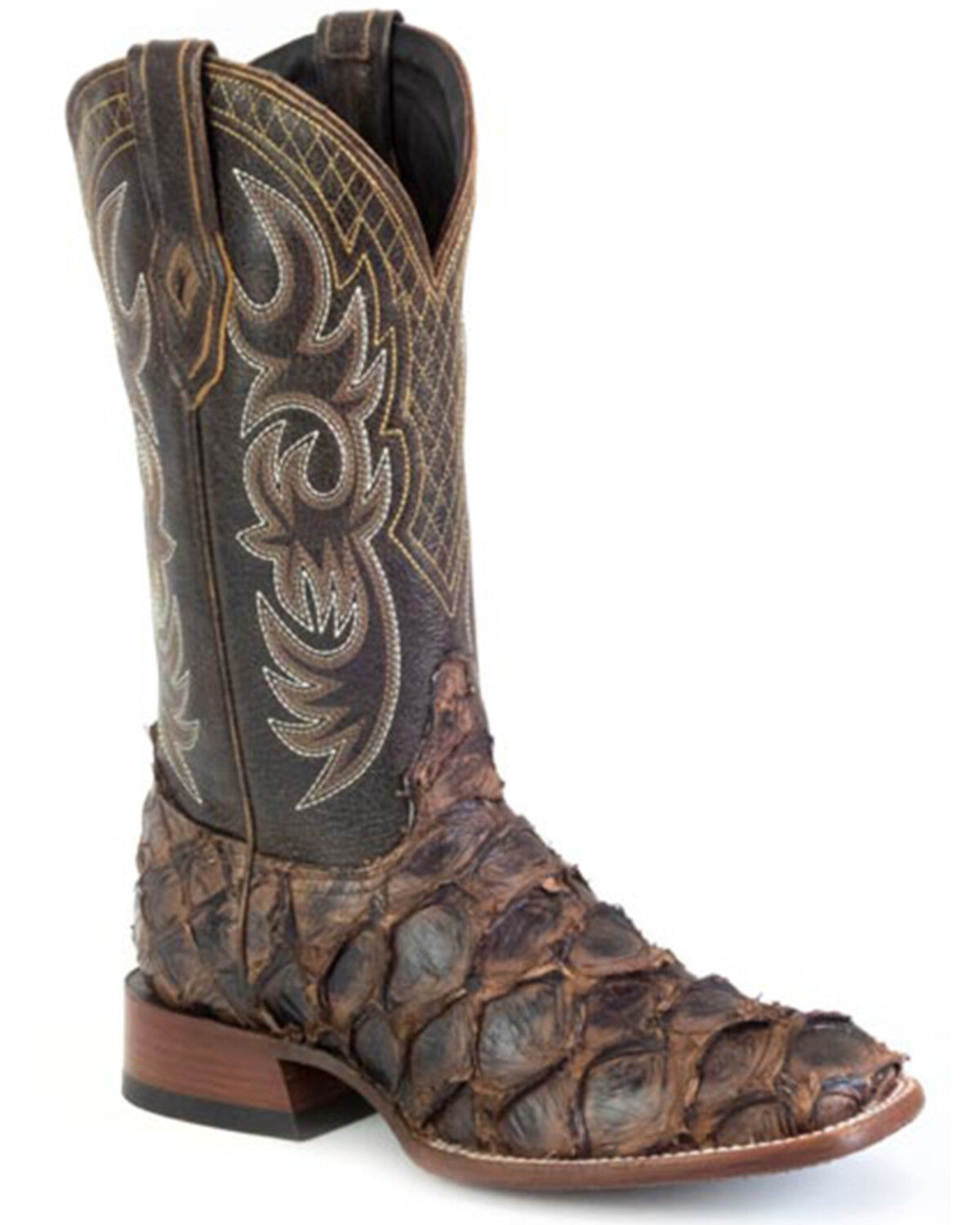 Stetson Men's Exotic Pirarucu Western Boots - Broad Square Toe