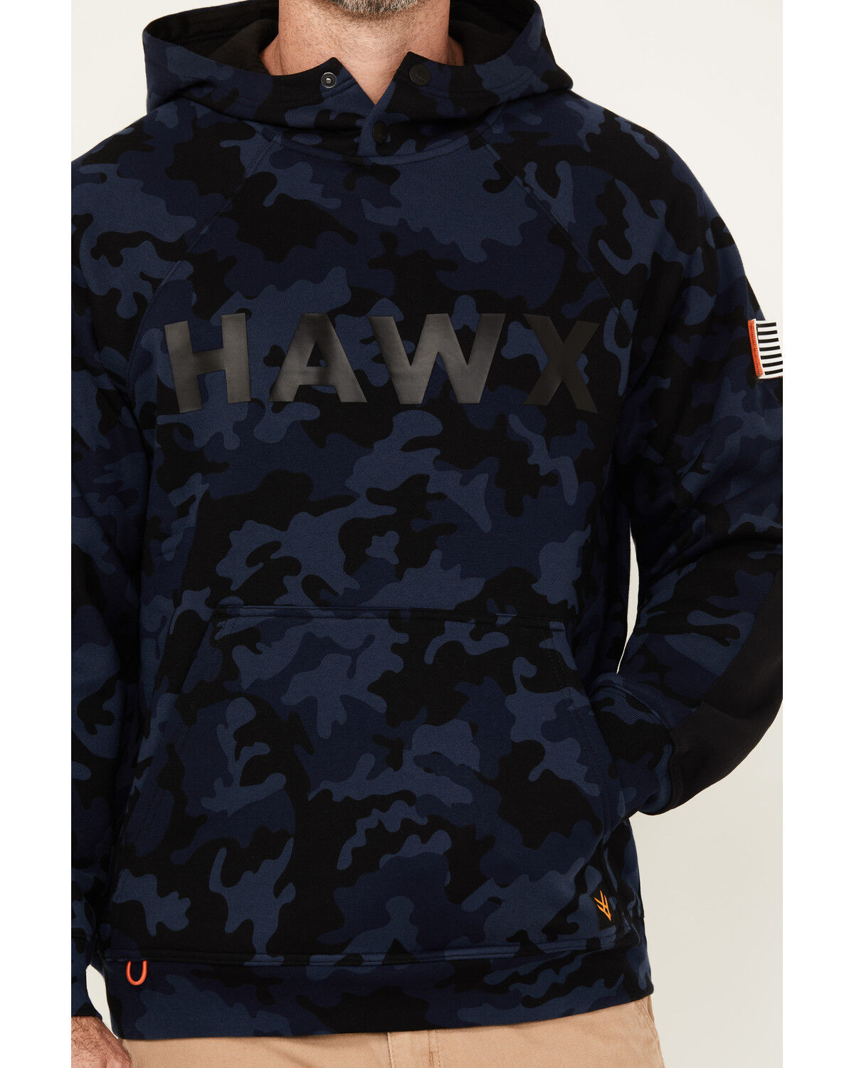 Hawx Men's Arlington Logo Camo Print Hooded Sweatshirt