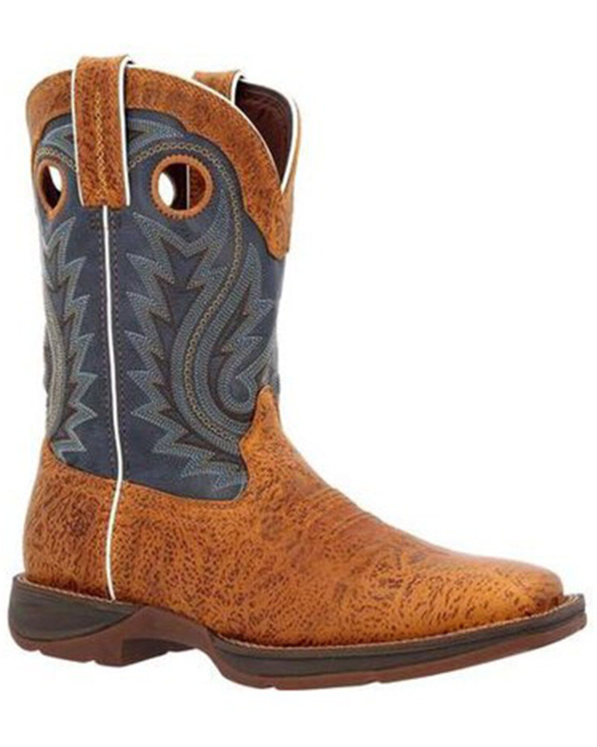 Rebel By Durango Men's Rustic Tan & Navy Rebel Western Boot - Broad Square Toe