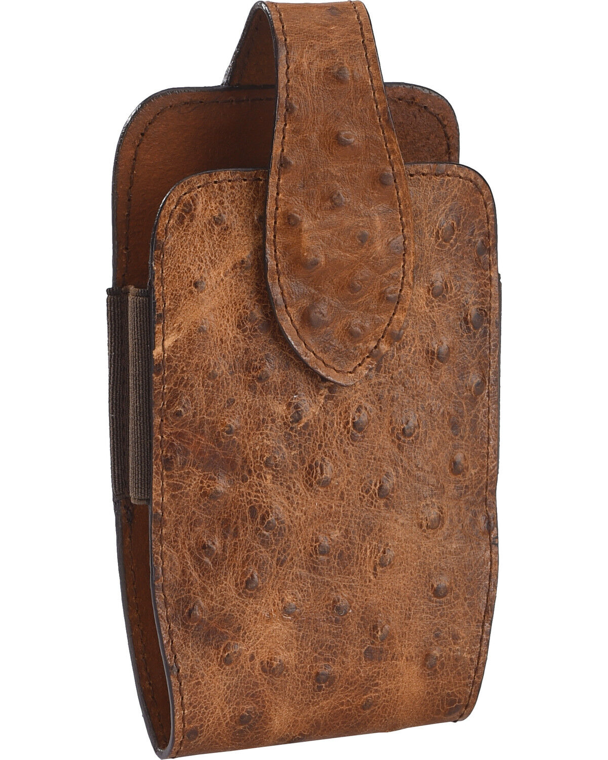 M & F Western Men's Faux Ostrich Cell Phone Clip-On Holder