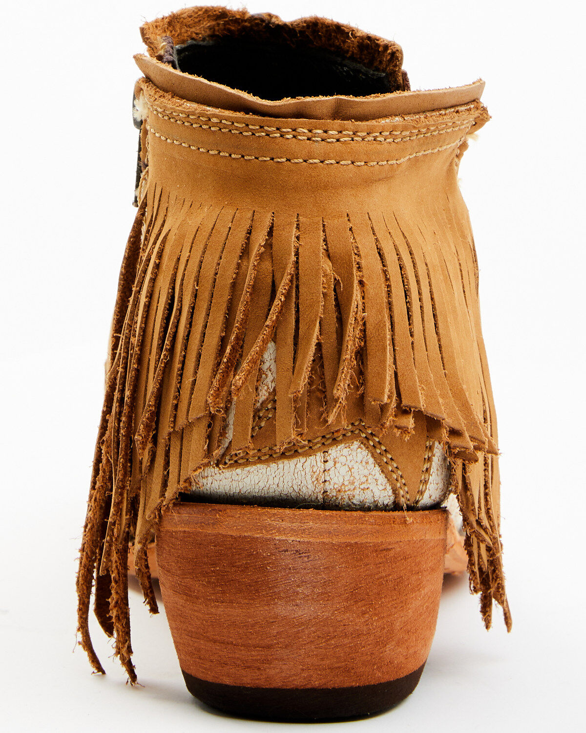 Caborca Silver by Liberty Black Women's Sybil Star Fringe Booties - Round Toe