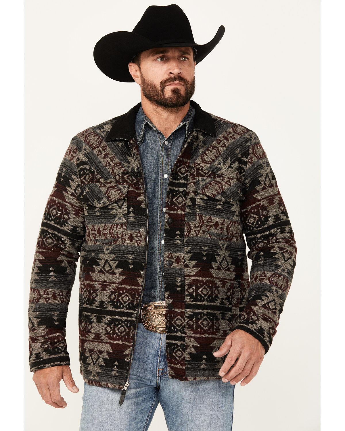 Moonshine Spirit Men's Southwestern Print Snap Jacket