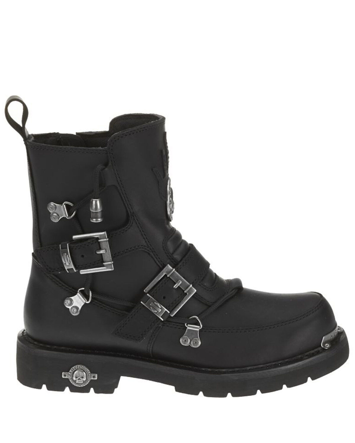 Harley Davidson Men's Distortion Skull Moto Boots - Round Toe