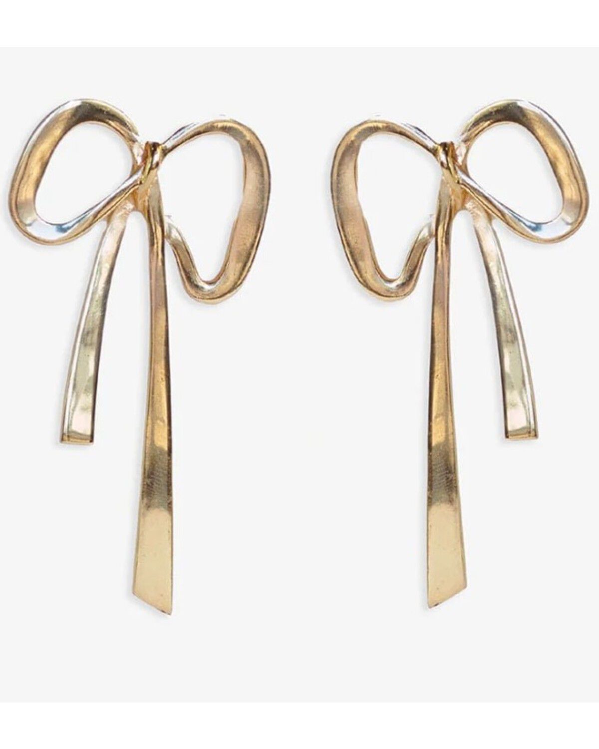 Ink + Alloy Women's Katie Large Ribbon Bow Earrings