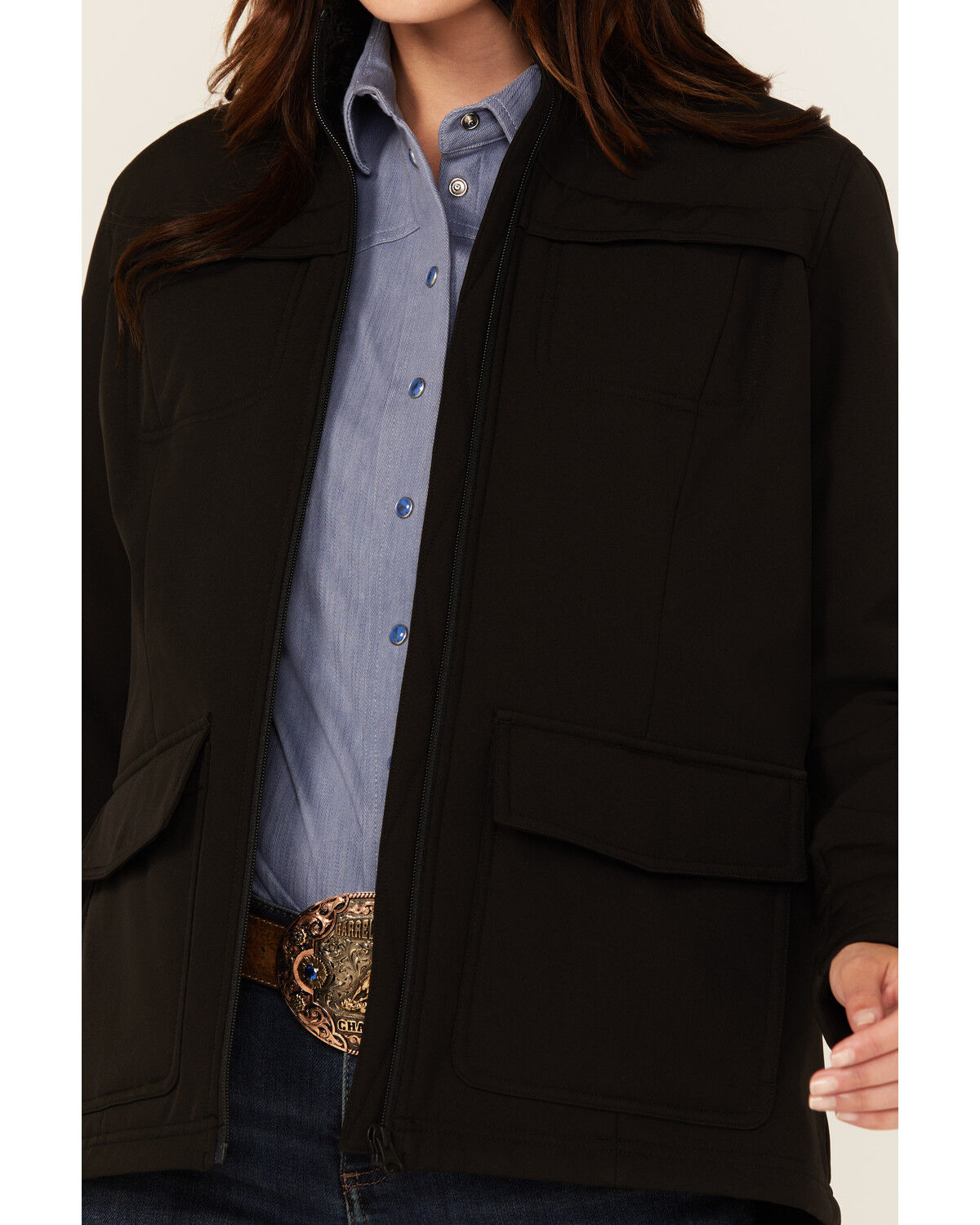 Shyanne Women's Solid Softshell Lined Zip-Up Jacket