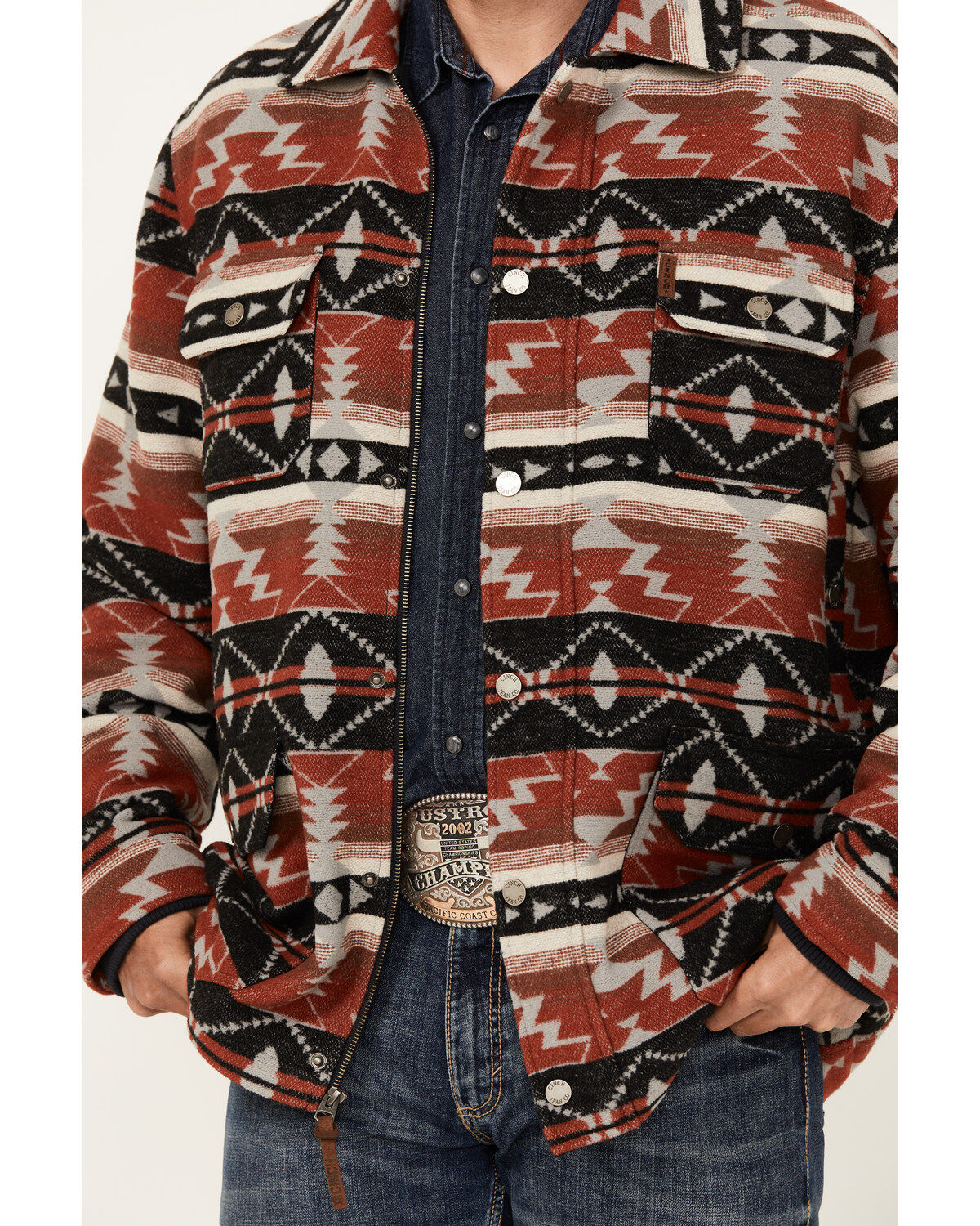 Cinch Men's Southwestern Print Wool Twill Frontier Jacket