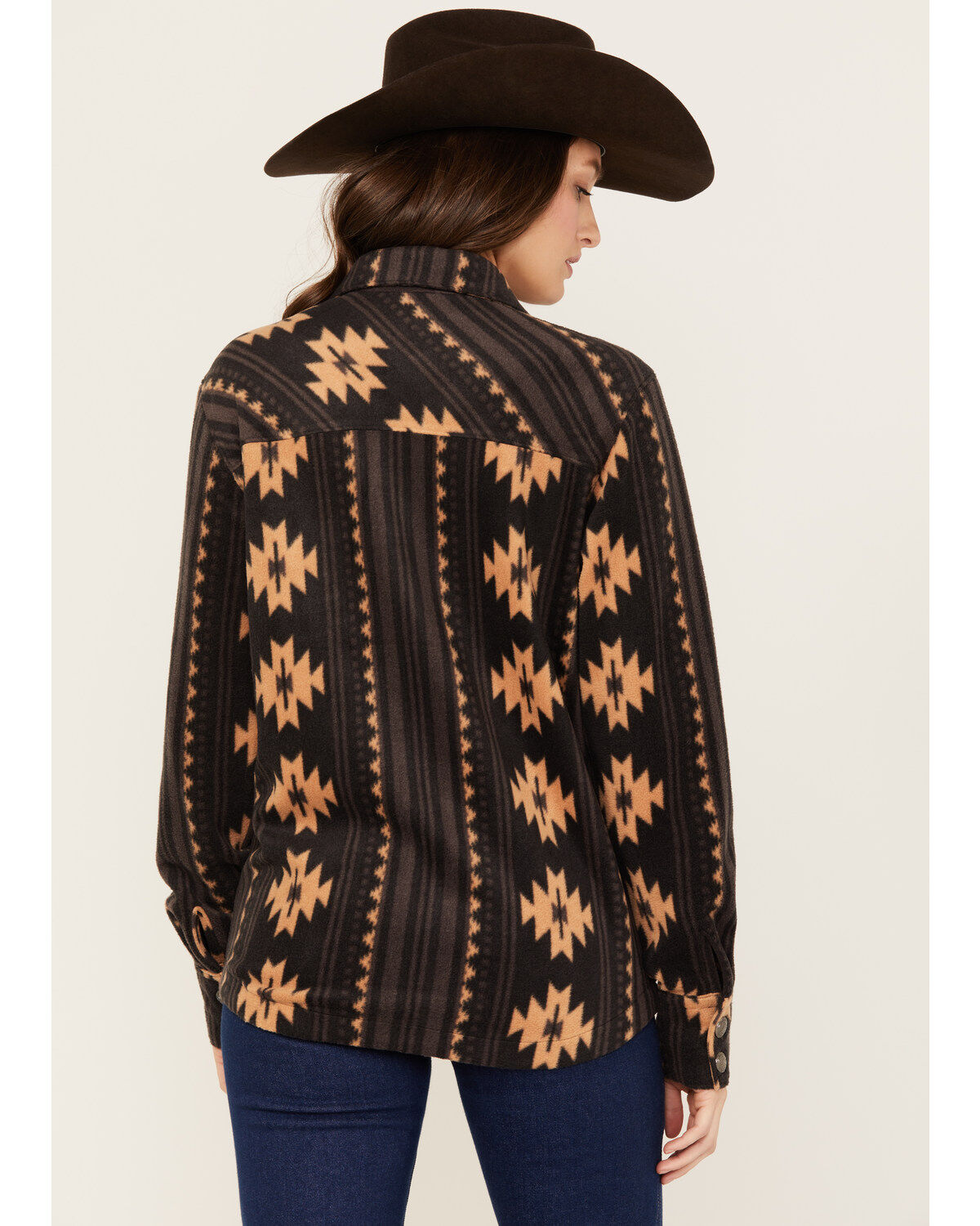 Cinch Women's Southwestern Print Polar Fleece Shacket