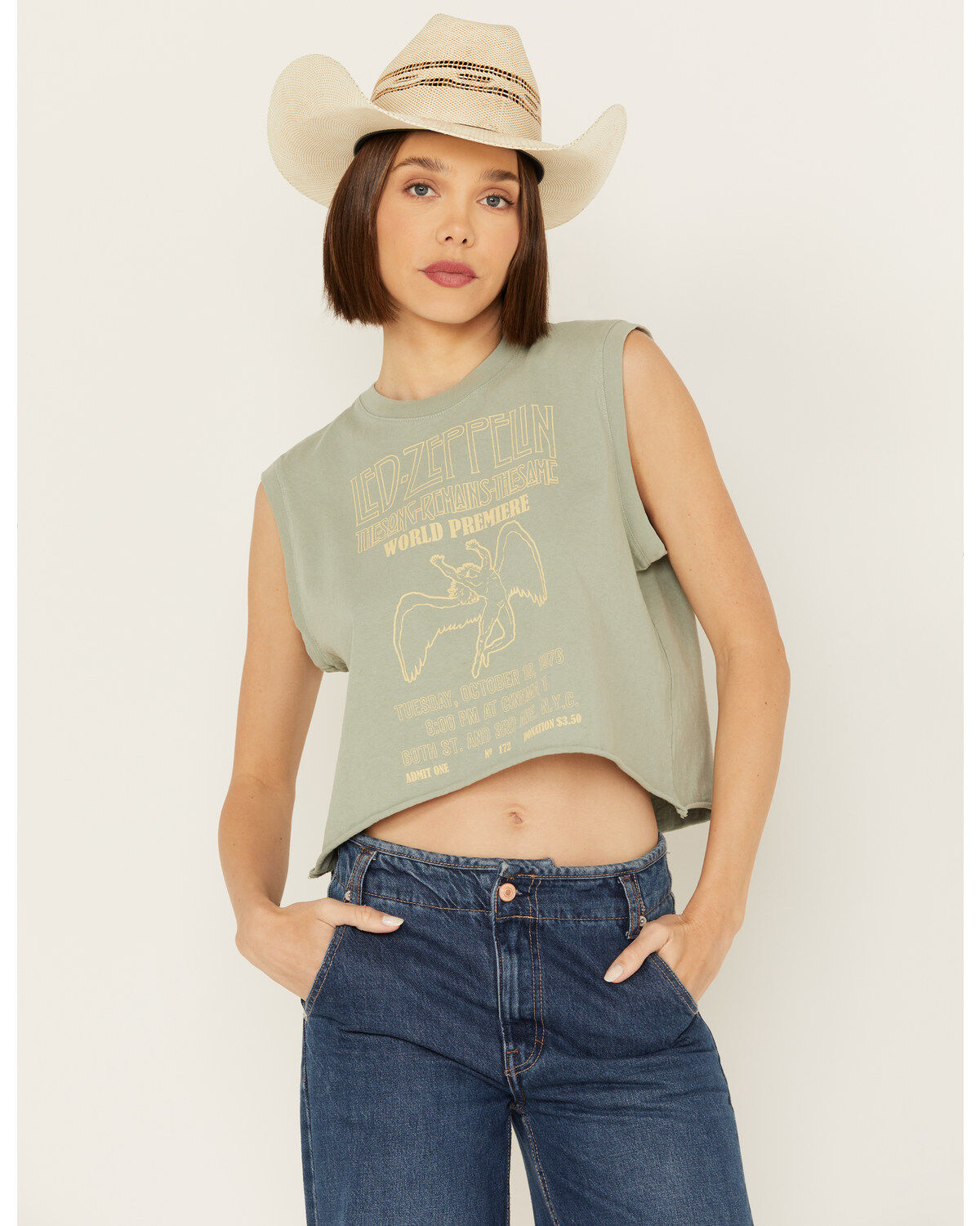 People of Leisure Women's Led Zepplin Graphic Muscle Tank
