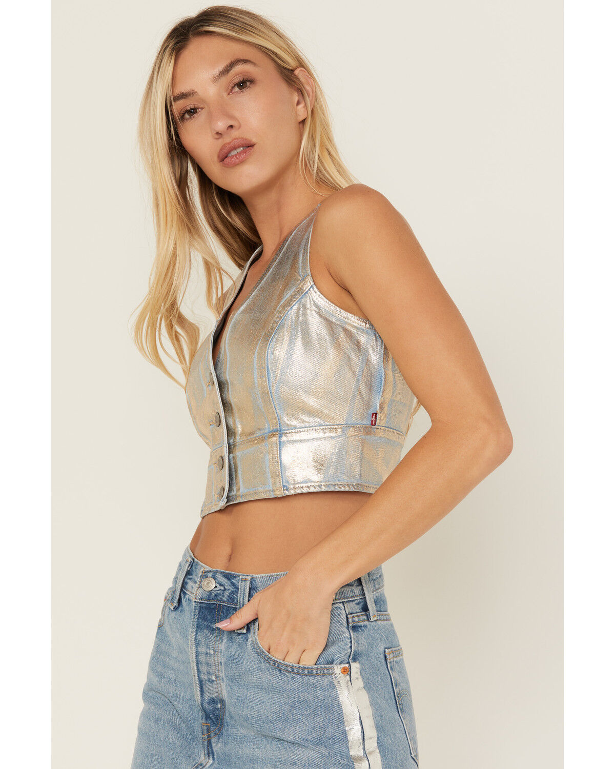 Levi's Women's Mona Metallic Corset Top