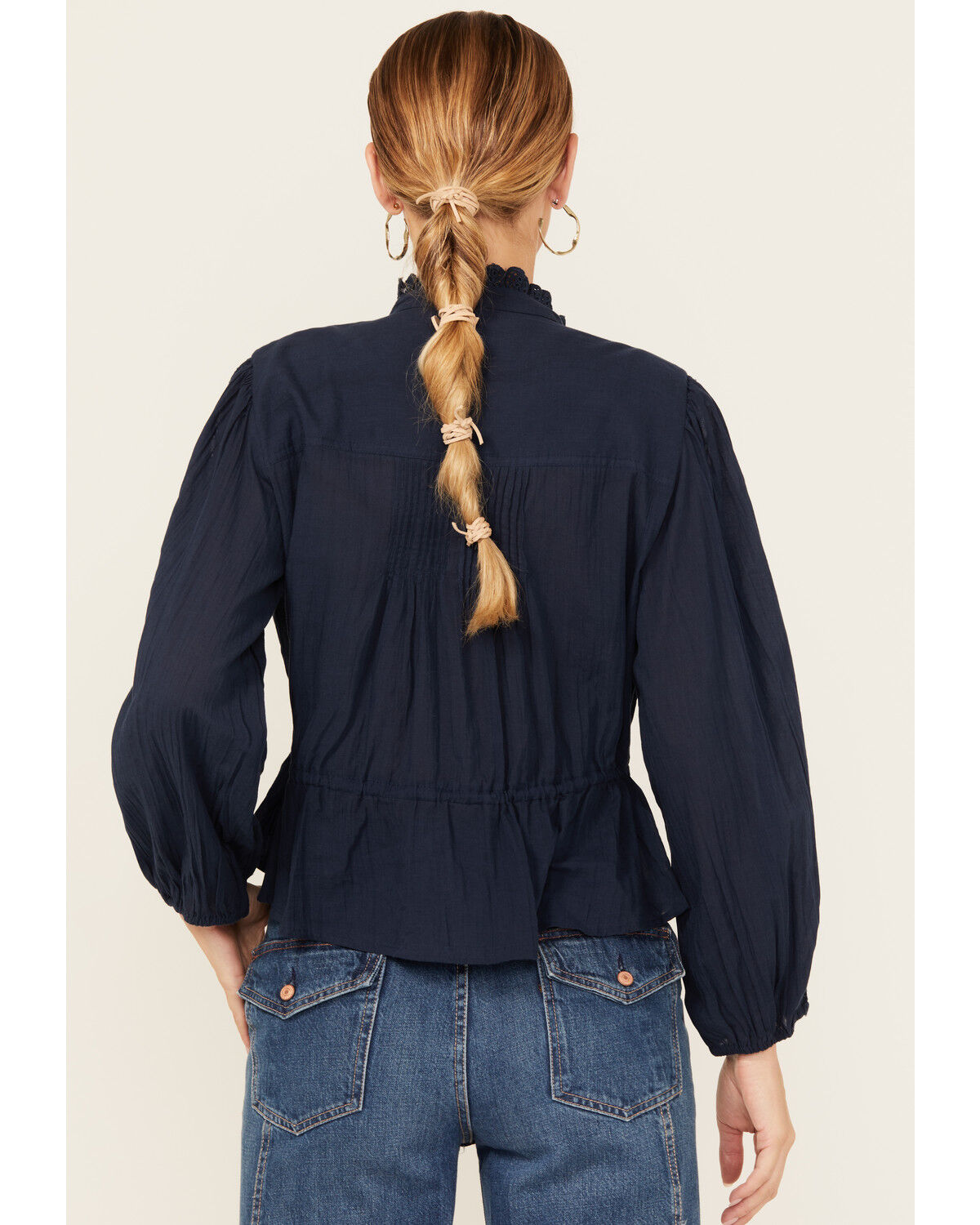 Free People Women's Best Of Me Long Sleeve Button-Down Blouse