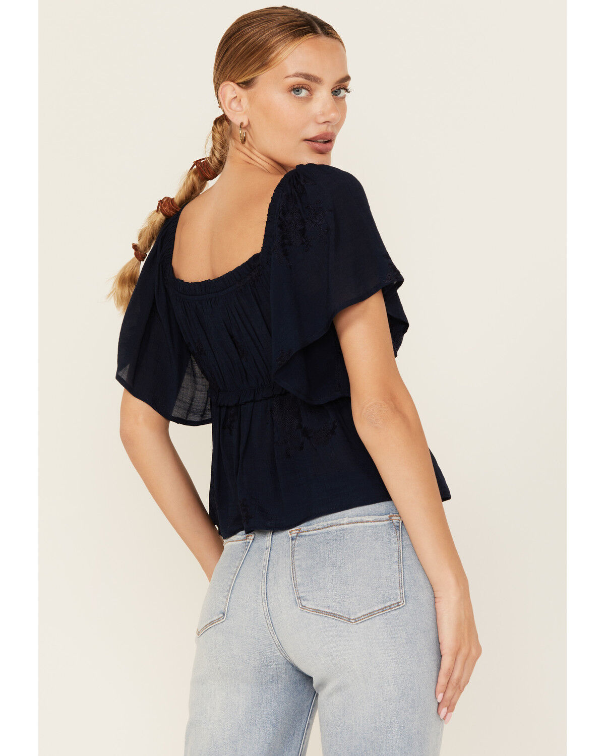 Wild Moss Women's Flutter Sleeve Top