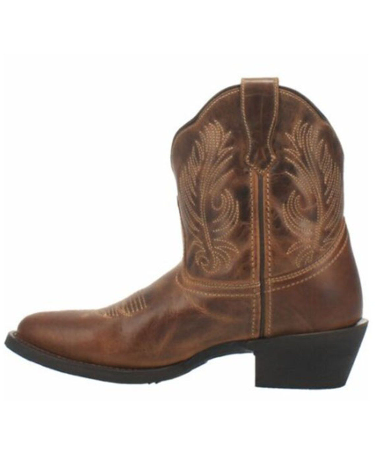 Laredo Women's Brown Shortie Western Booties - Round Toe