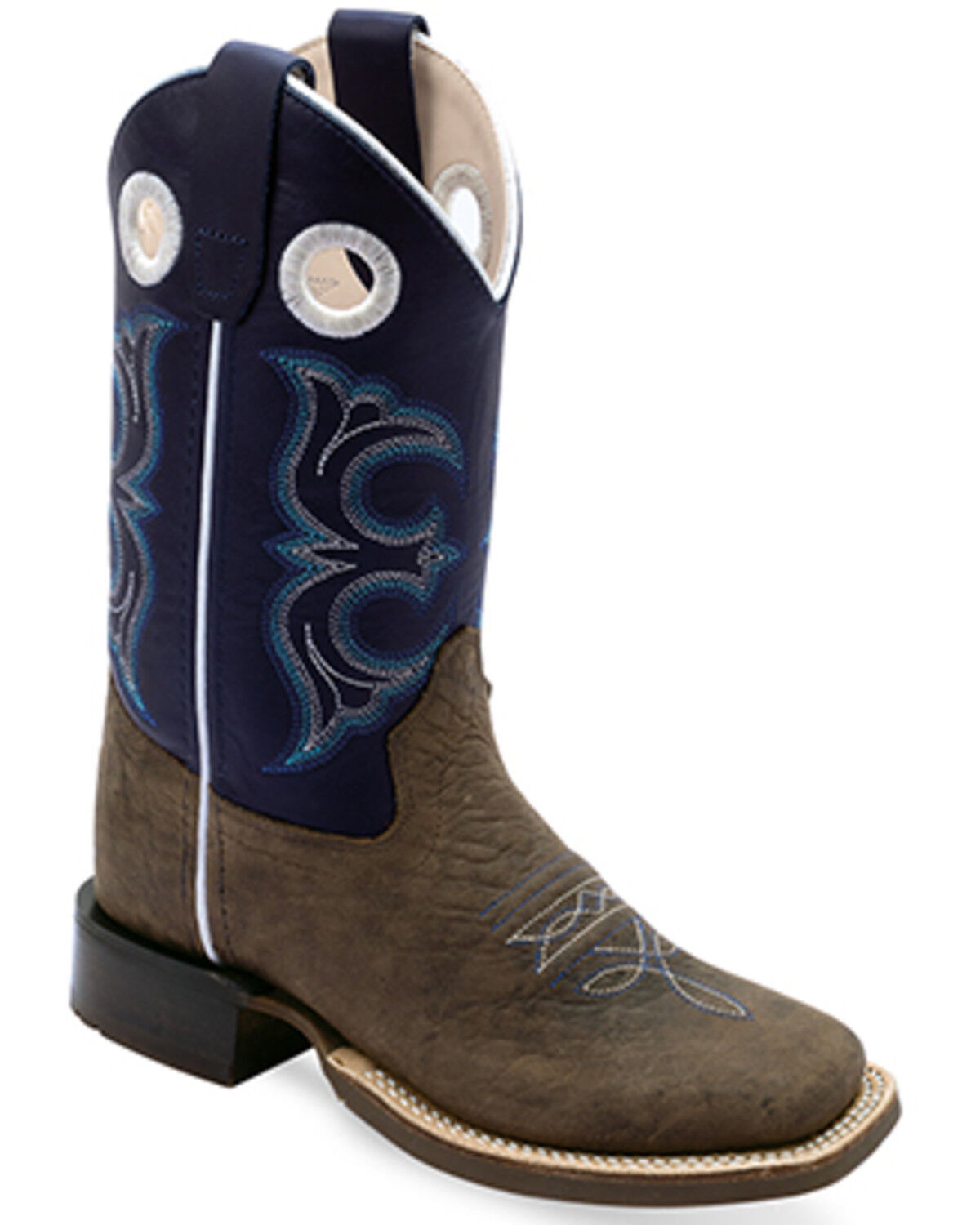Old West Boys' Western Boots - Broad Square Toe