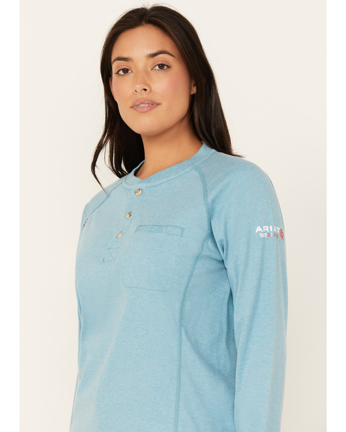 Ariat Women's FR Air Henley Long Sleeve Work Shirt