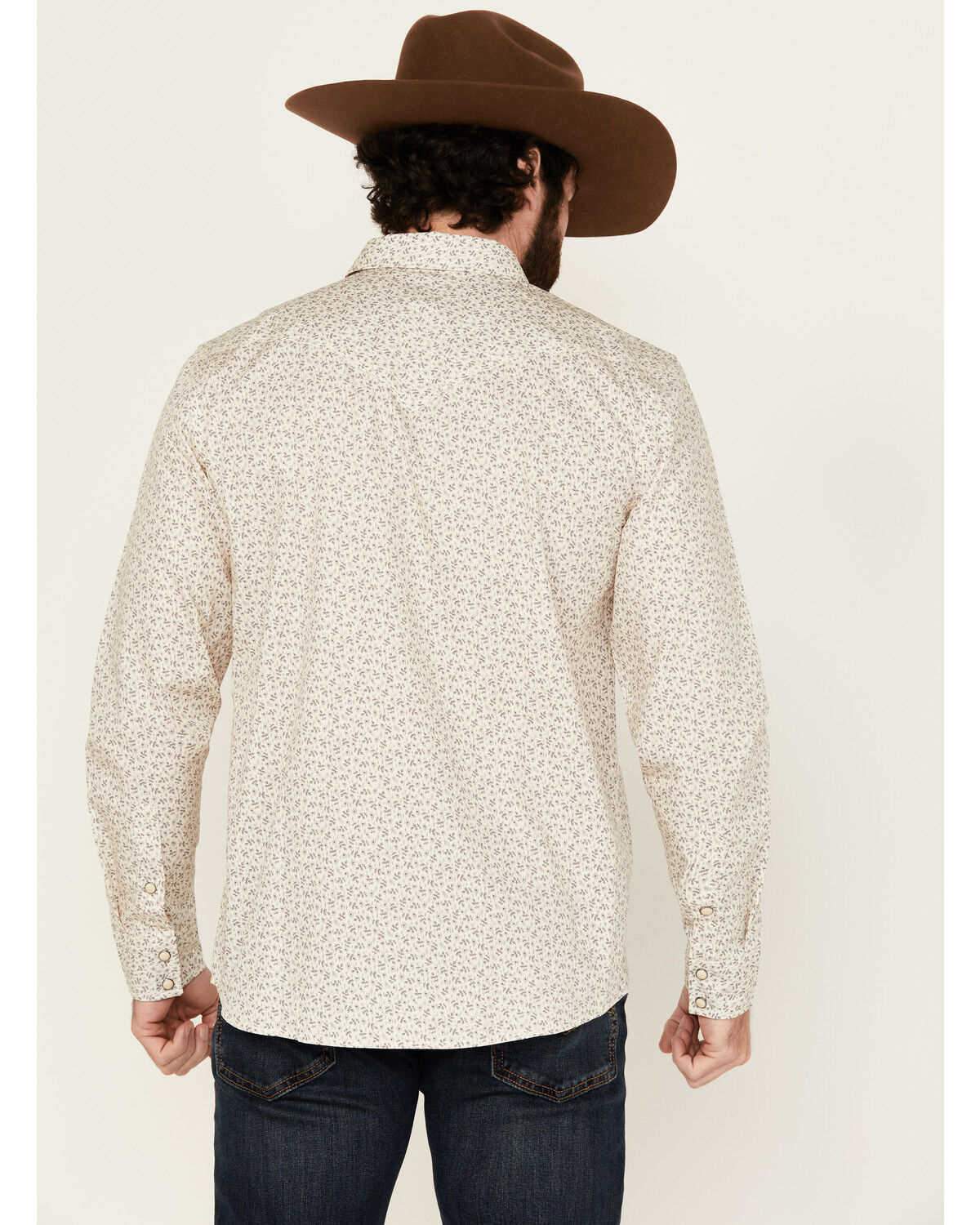 Moonshine Spirit Men's Kickin Daisies Floral Print Long Sleeve Snap Western Shirt