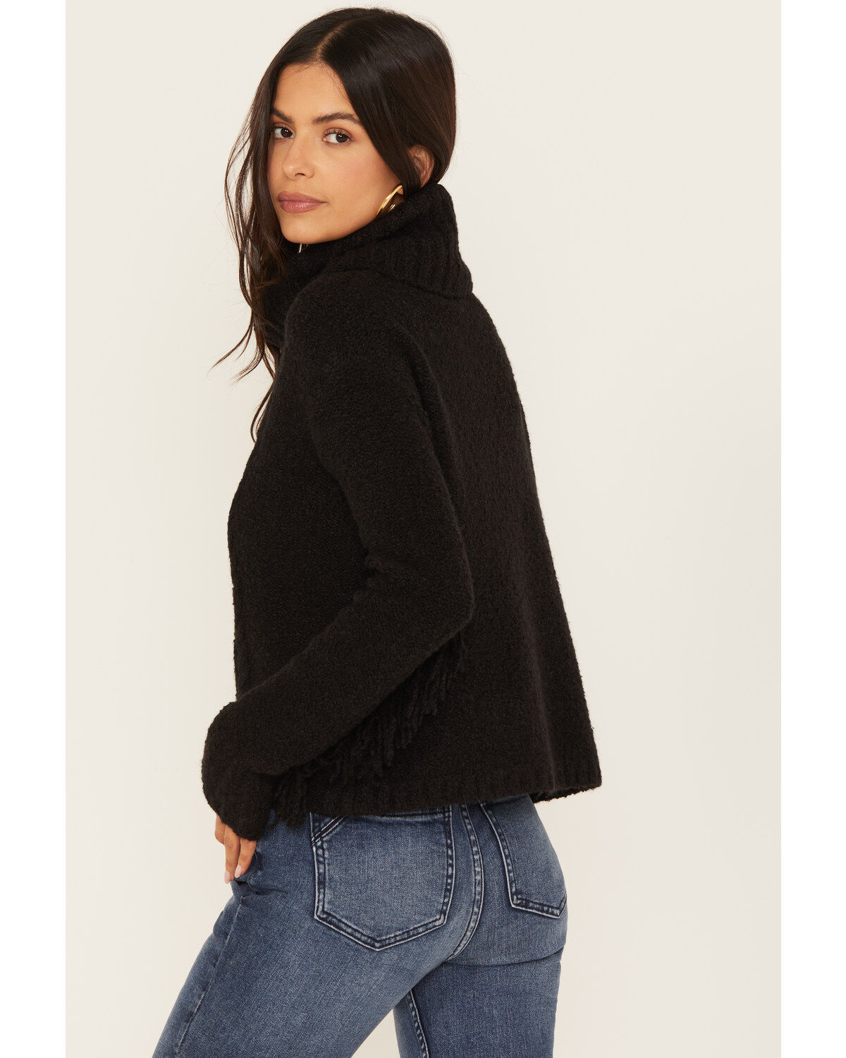 Shyanne Women's Cable Fringe Sweater