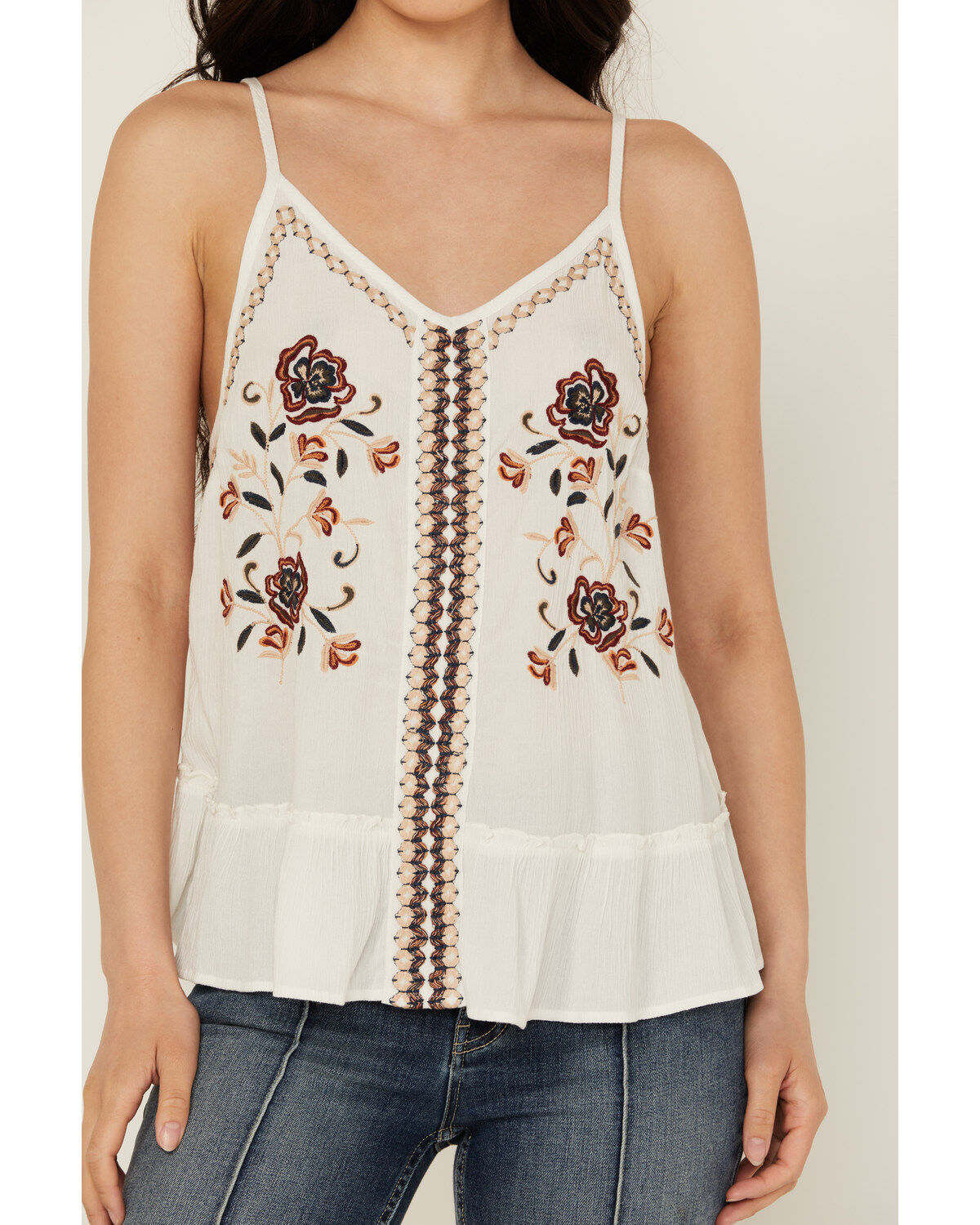 Shyanne Women's Floral Embroidered Cami Tank Top