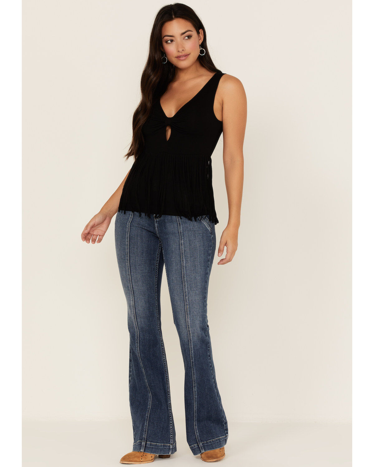 Idyllwind Women's Bluebell Twist & Fringe Top