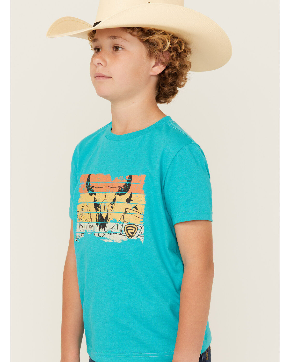 Rock & Roll Denim Boys' Steerhead Short Sleeve Graphic T-Shirt