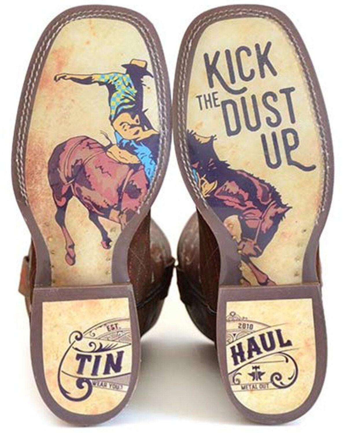 Tin Haul Men's Asphalt Cracks Western Boots - Broad Square Toe