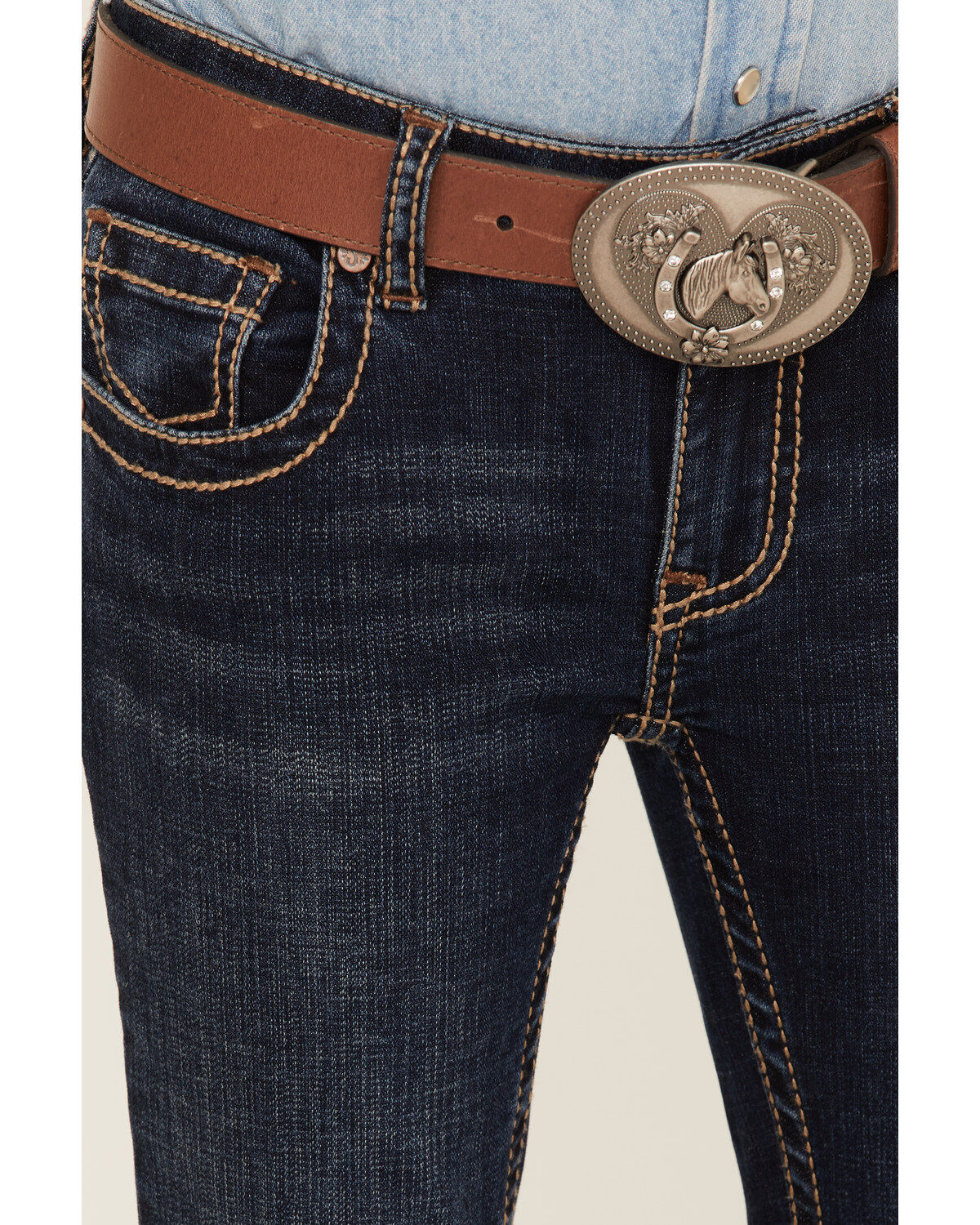 Shyanne Little Girls' Medium Wash Bootcut Riding Jeans