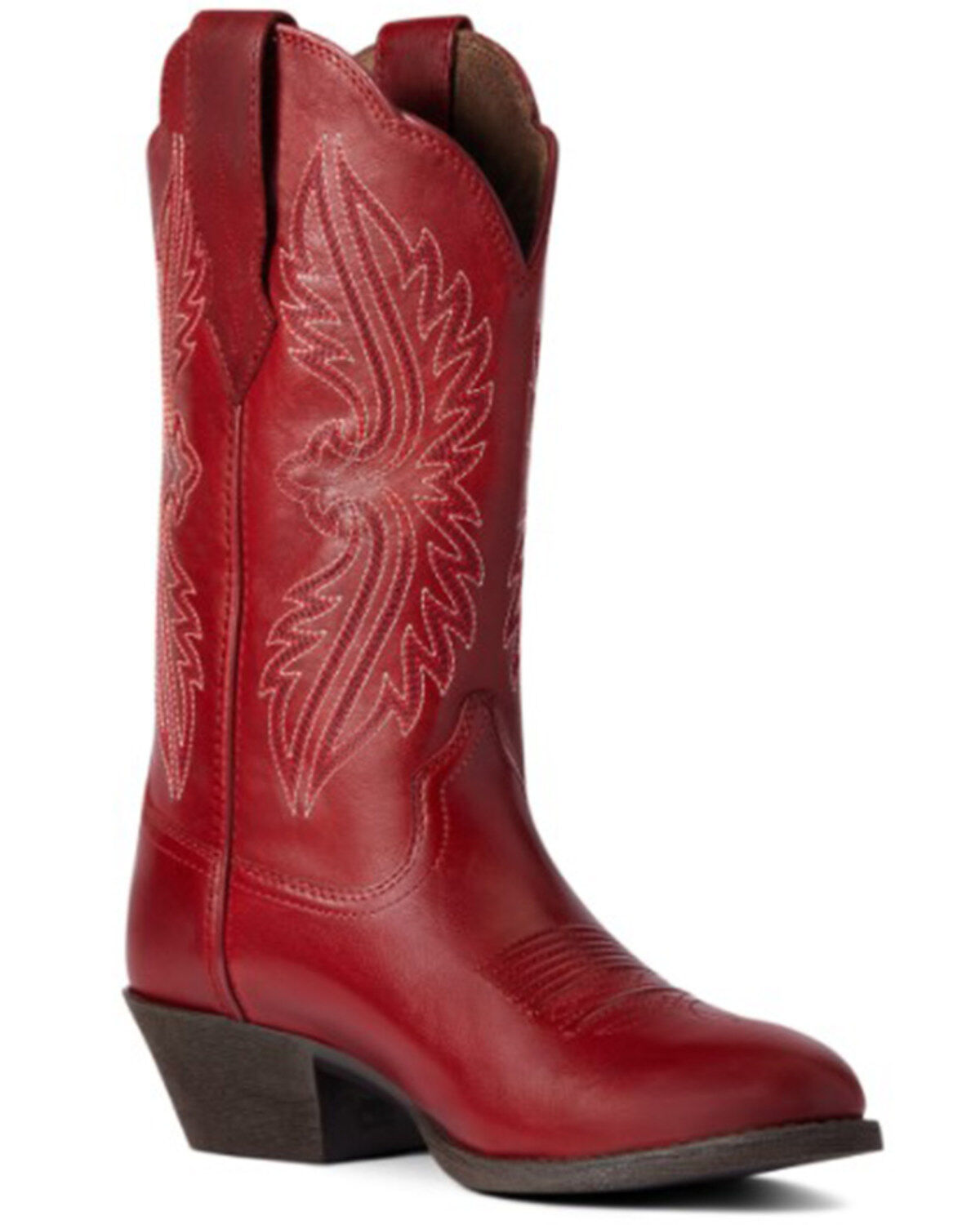 Ariat Women's Rosy Red Heritage R Toe Stretch Fit Full-Grain Western Boot - Round Toe