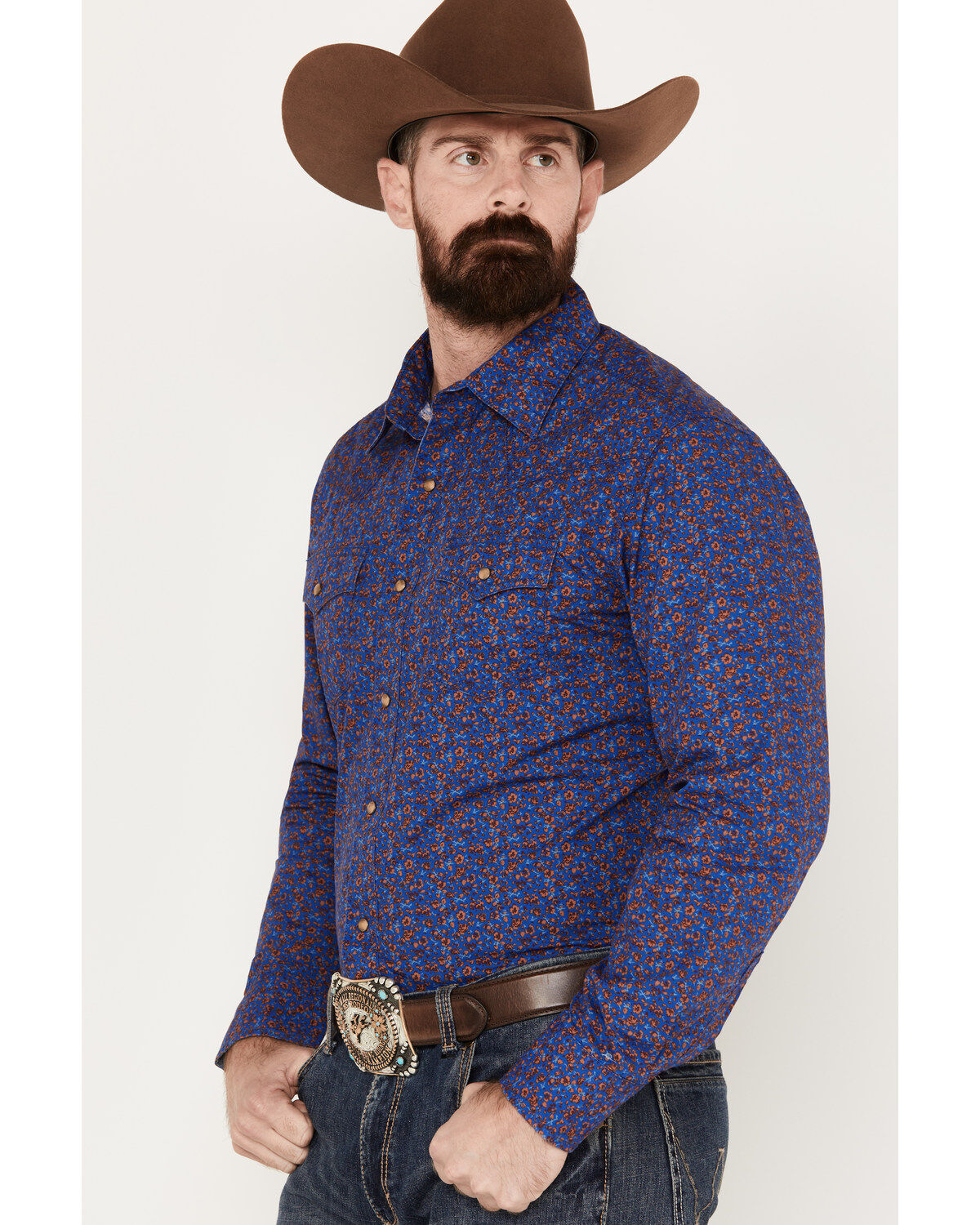 Wrangler Retro Men's Floral Western Snap Shirt