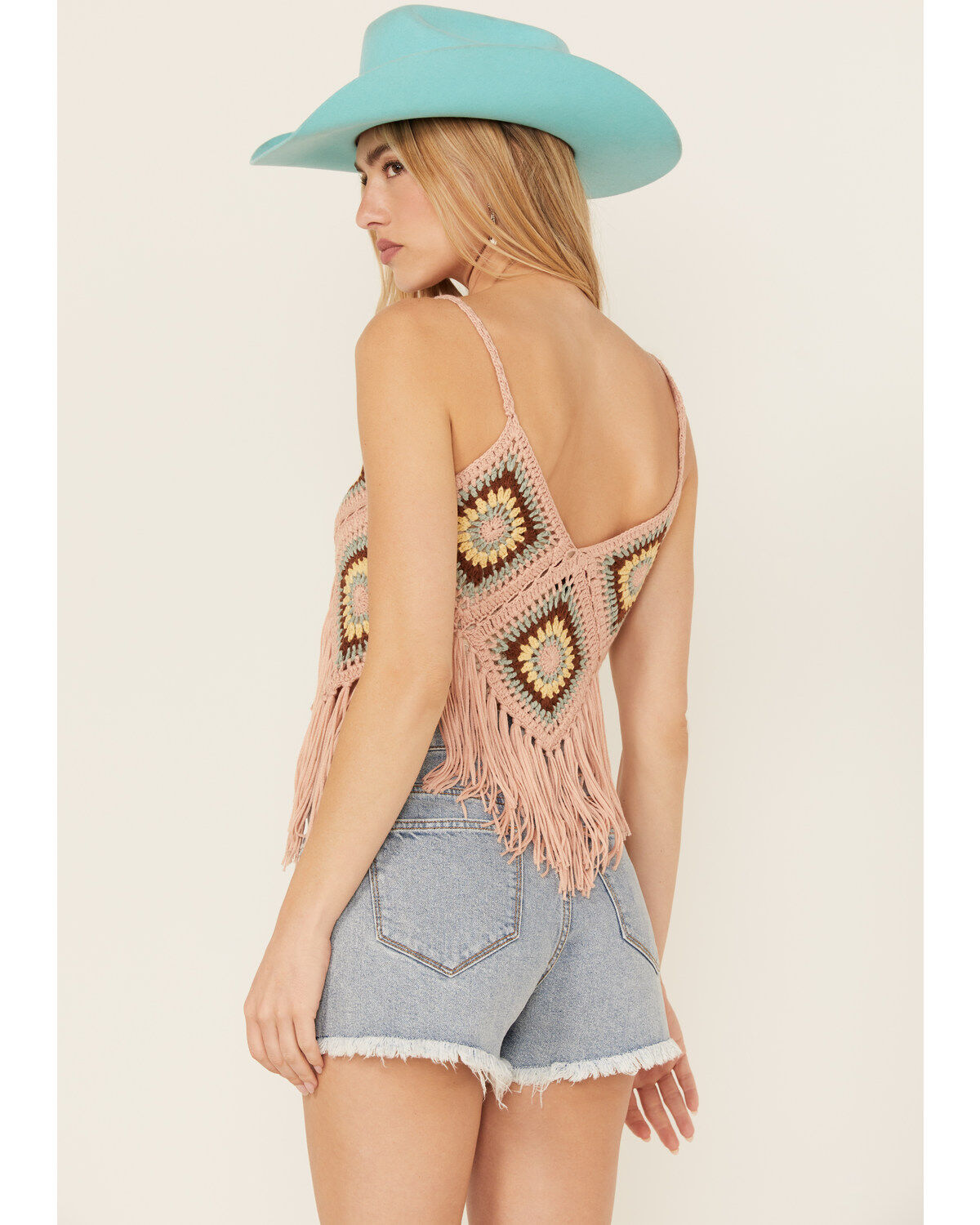 Rock & Roll Denim Women's Crochet Fringe Tank