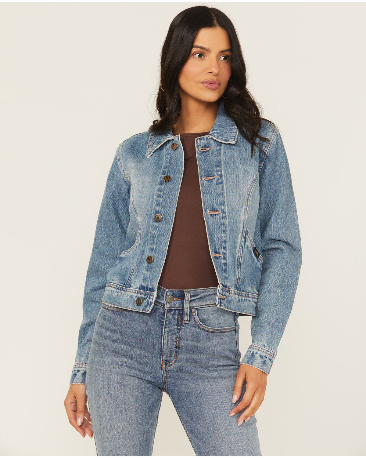 Rolla's X AC/DC Women's Medium Wash Lightning Denim Jacket