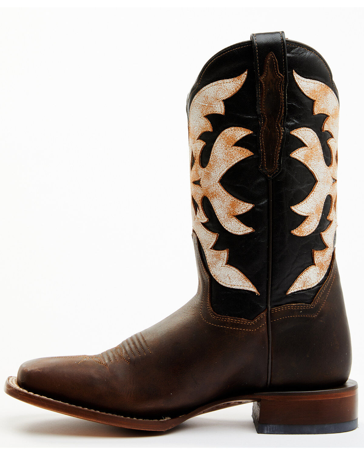 Dan Post Women's Sure Shot Embroidered Overlay Western Leather Boots - Broad Square Toe