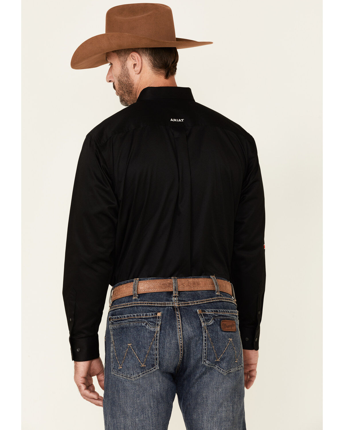 Ariat Men's Solid Team Mexico Logo Long Sleeve Button-Down Western Shirt